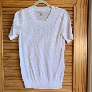 J Crew Factory white t-shirt sweater